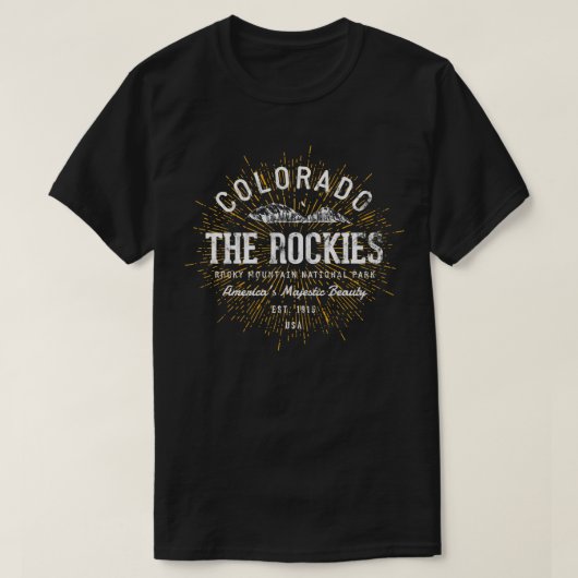 Rockies Vintag Retro Rocky Mountain Nationalpark T-Shirt (Design vorne)