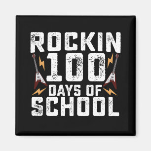 Rockige 100 Tage Schule Rock Gitarre Vintage Magnet