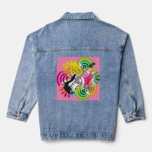 Rockige Damen-Denimjacke Jeansjacke