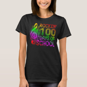 Rockin 100 Tage Musiknote für Kinder und Jugendlic T-Shirt