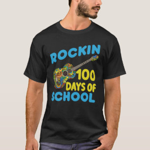 Rockin 100 Tage Schule Musiklehrer T-Shirt