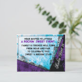 Rockin 16 . Geburtstag Geburtstag Einladung (Stehend Vorderseite)