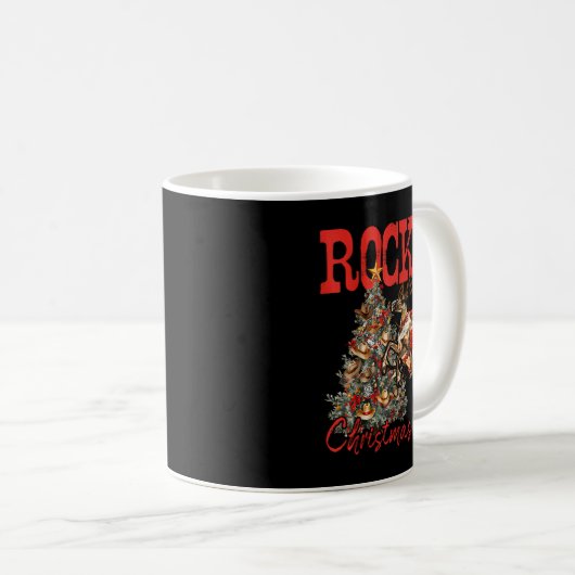 Rockin' Around Christmas Cowboy Tree Santa Ride Ho Kaffeetasse (VorderseiteRechts)