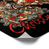 Rockin' Around Christmas Cowboy Tree Santa Ride Ho Poster (Ecke)