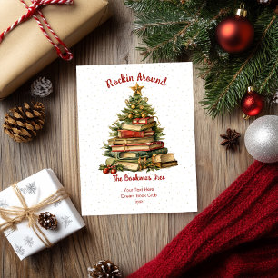 Rockin Around The Bookmas Tree Feiertagskarte