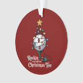 Rockin Around The Christmas Tee Funny Golf Xmas Ornament (Vorderseite)