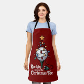 Rockin Around The Christmas Tee Lustiger Golf Weih Schürze (Getragen)