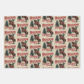 Rockin Around The Christmas Tree Country Cowboy Geschenkpapier Set (Vorderseite)