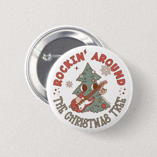 Rockin Around the Christmas Tree © GraphicLoveShop Button (Vorne & Hinten)