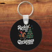 Rockin’ Around The Cowboy Christmas Tree Western X Schlüsselanhänger (Vorderseite)