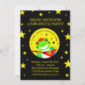 Rockin' Birthday Tree Frog mit Red Guitar Einladung (Vorderseite)