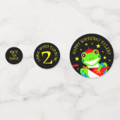 Rockin' Birthday Tree Frog mit Red Guitar Konfetti (Vorderseiten)