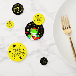 Rockin' Birthday Tree Frog mit Red Guitar Konfetti