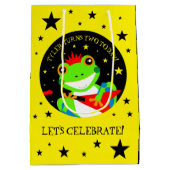 Rockin' Birthday Tree Frog mit Red Guitar Mittlere Geschenktüte (Rückseite)