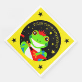 Rockin' Birthday Tree Frog mit Red Guitar Serviette (Ecke)