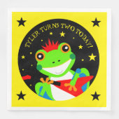 Rockin' Birthday Tree Frog mit Red Guitar Serviette (Vorderseite)