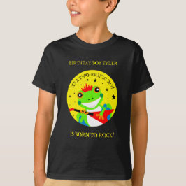 Rockin' Birthday Tree Frog mit Red Guitar T-Shirt