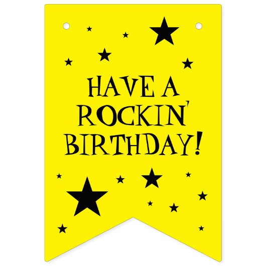 Rockin' Birthday Tree Frog mit Red Guitar Wimpelkette (Zweite Fahne)