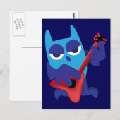 Rockin' Blue Owl Postkarte (Vorne/Hinten)