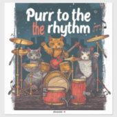 Rockin' Cat Band Aufkleber (Blatt)