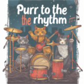 Rockin' Cat Band Aufkleber (Vorderseite)