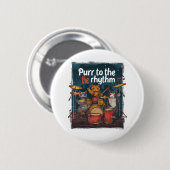 Rockin' Cat Band Button (Vorne & Hinten)