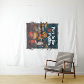 Rockin' Cat Band Wandteppich (Beispiel (Horizontal))