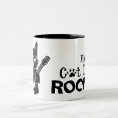 Rockin' Cat Dad Mug Zweifarbige Tasse (Mittel)
