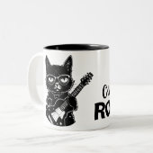 Rockin' Cat Dad Tasse (Vorderseite Links)