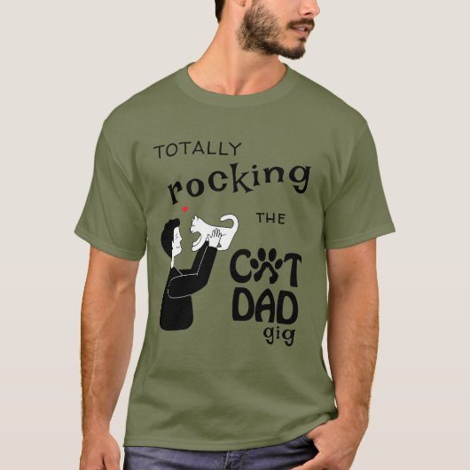 Rockin' Cat Vater T-Shirt (Vorderseite)
