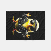 Rockin' Chick Biker Oster Fleecedecke (Vorderseite (Horizontal))