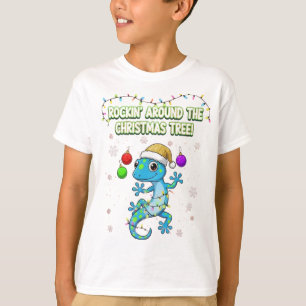 Rockin’ Christmas Gecko – Süße Weihnachtsdeko-Echs T-Shirt
