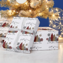 Rockin’ Christmas Plaid Leopard Print Trees