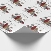 Rockin’ Christmas Plaid Leopard Print Trees Geschenkpapier (Ecke)