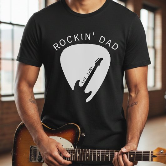 Rockin' Dad Guitar Pick Guitarist Father's Day T-Shirt