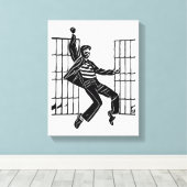 Rockin Das Gefängnishaus Man Dancing Abstrakt Art Leinwanddruck (Insitu (Holzboden))