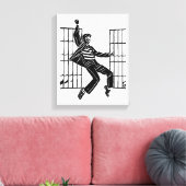 Rockin Das Gefängnishaus Man Dancing Abstrakt Art Leinwanddruck (Insitu (Wohnzimmer))