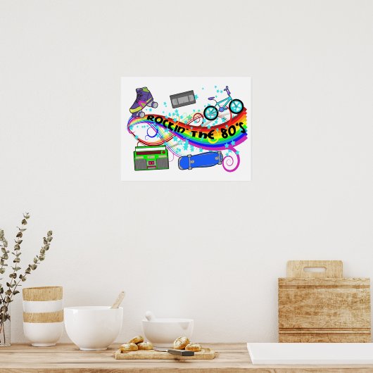 Rockin Der 80er Poster (Küche)