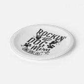 Rockin der Hunde Mama und Tante Leben Pappteller (Schrägansicht)