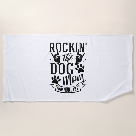 Rockin der Hunde Mama und Tante Leben Strandtuch (Vorderseite)