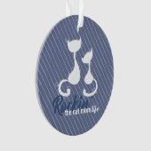 Rockin der Katzenfamilie Ornament (Vorderseite)