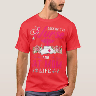 Rockin' Die Mama der Krankenschwester und Katze nä T-Shirt
