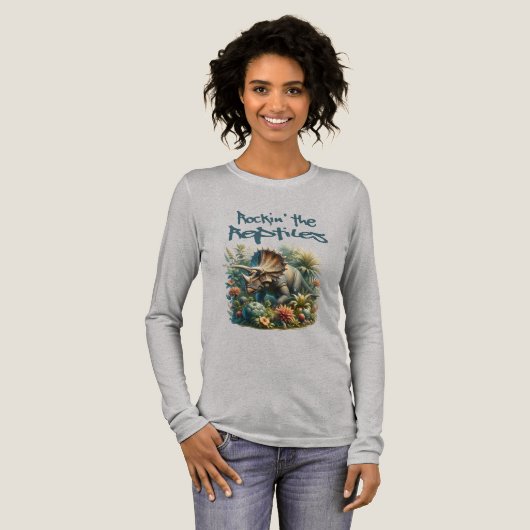 Rockin' die Reptilien Tri-Blend Shirt (Volle Vorderseite)