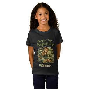 Rockin’ die Reptilien Triceratops Dinosaurier T-Shirt