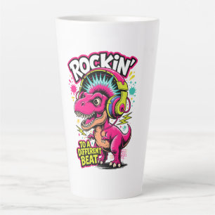Rockin' Dino T-Rex – Lustiger Dinosaurier-Musiklie Milchtasse