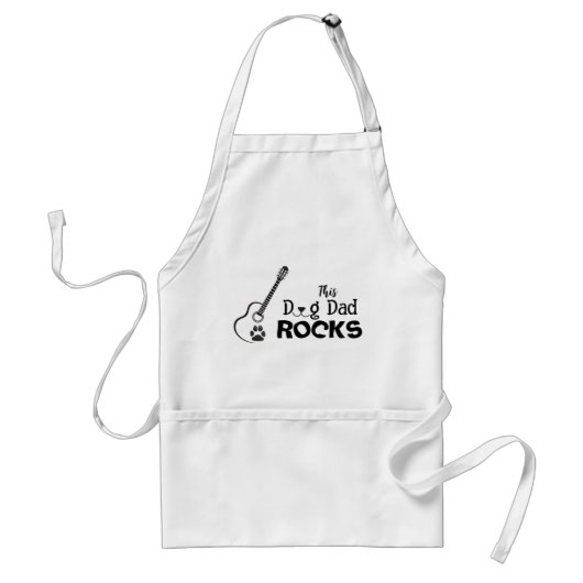 Rockin' Dog Dad Adult Apron Schürze (Vorne)