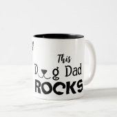 Rockin' Dog Dad Mug Zweifarbige Tasse (VorderseiteRechts)