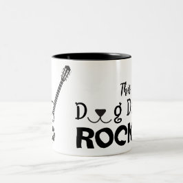 Rockin' Dog Dad Mug Zweifarbige Tasse