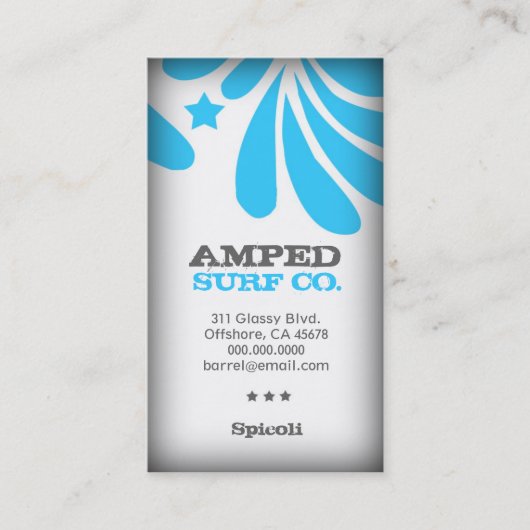 ROCKIN FRESHTASTIC BLAU-VISITENKARTE VISITENKARTE (Vorderseite)