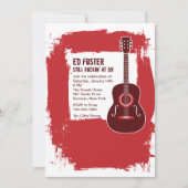 Rockin Gitarren-Einladung Einladung (Vorderseite)